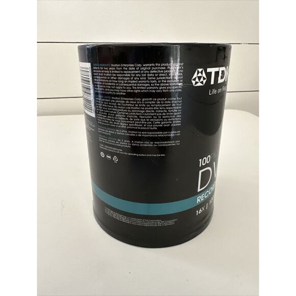 TDK DVD+R Recordable 16X 4.7Gb 100 Pack Spindle - New, Factory Sealed - Picture 2 of 3